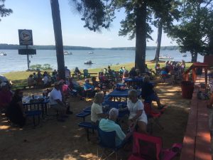 outdoor event at Eaton Ferry Marina on lake Gaston