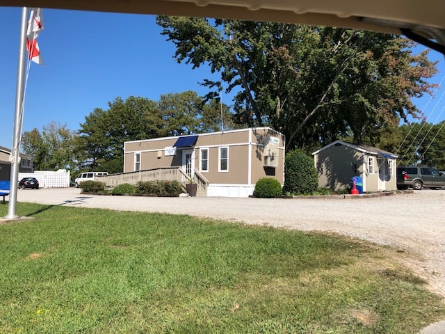 eaton ferry marina office building and driveway