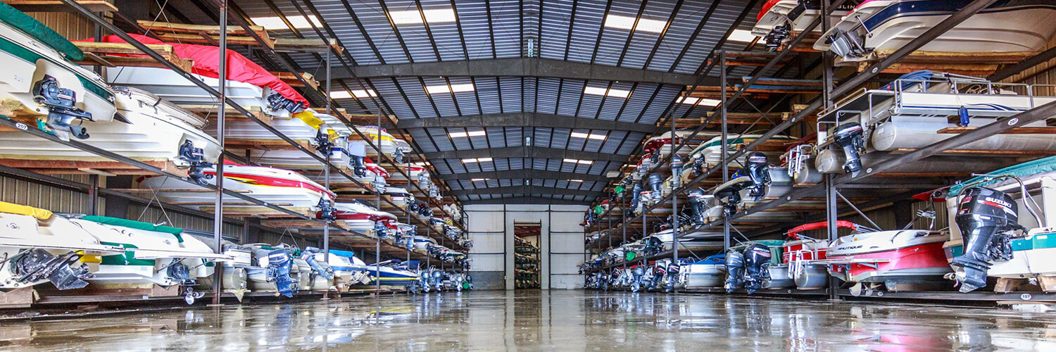 dry stack boat storage on lake Gaston
